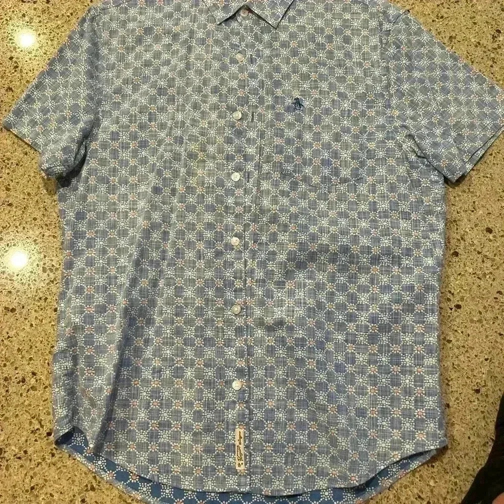 Original Penguin Heritage Slim Fit Short Sleeve Casual Button Down